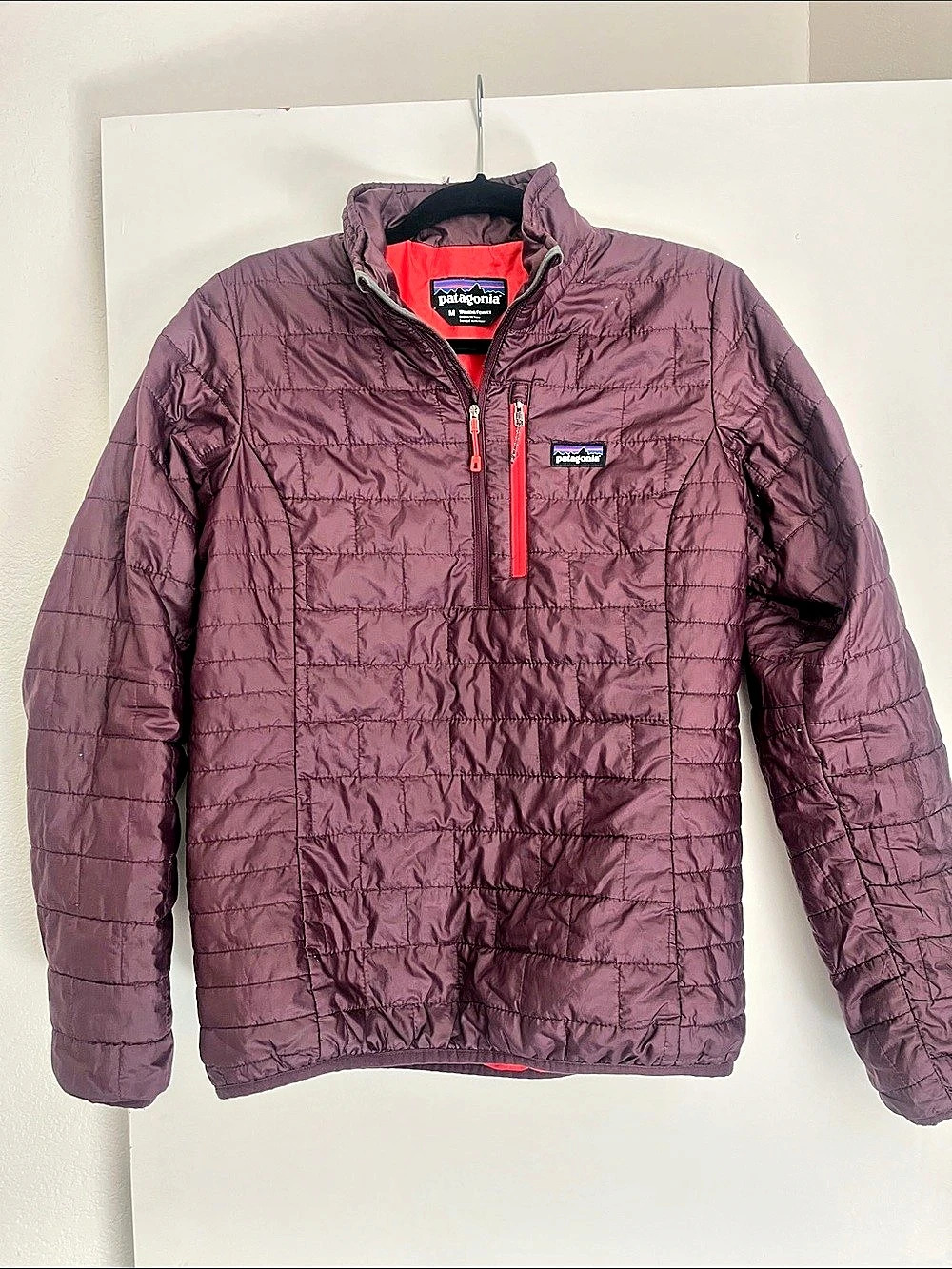 Patagonia Nano Puff 1/4 zip Jacket Women's Purple Puffer Size Medium